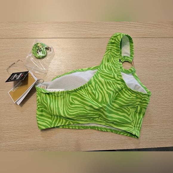 Michael Kors Lime Zebra Bikini Tops Small - Picture 3 of 4